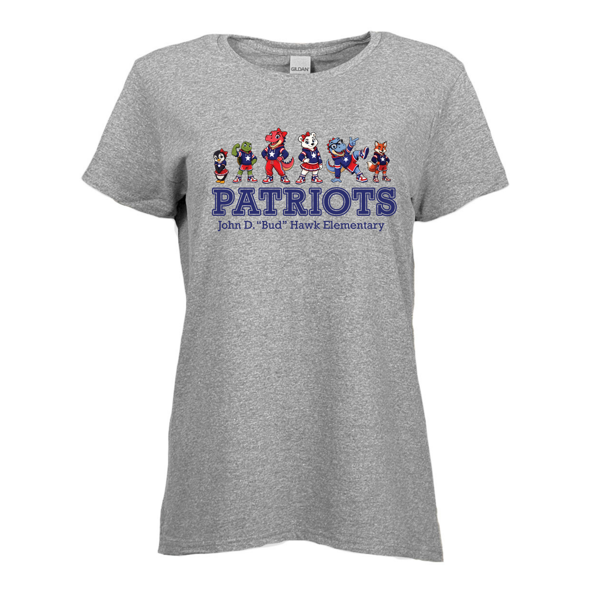 Hawk Elementary - Patriots Buddy Banner - Womens Tshirt