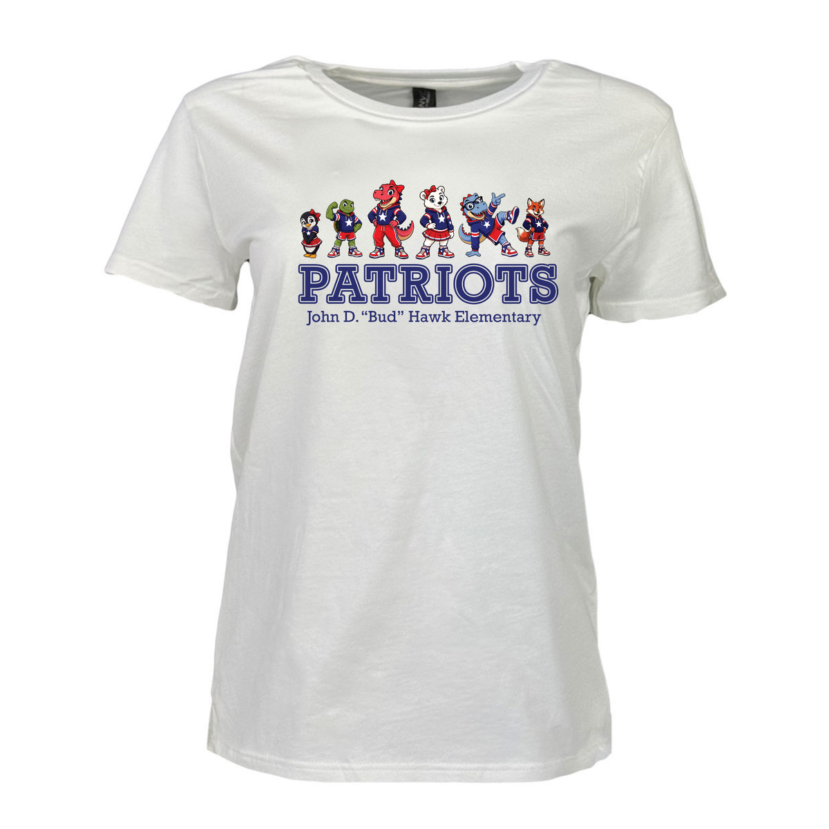 Hawk Elementary - Patriots Buddy Banner - Womens Tshirt