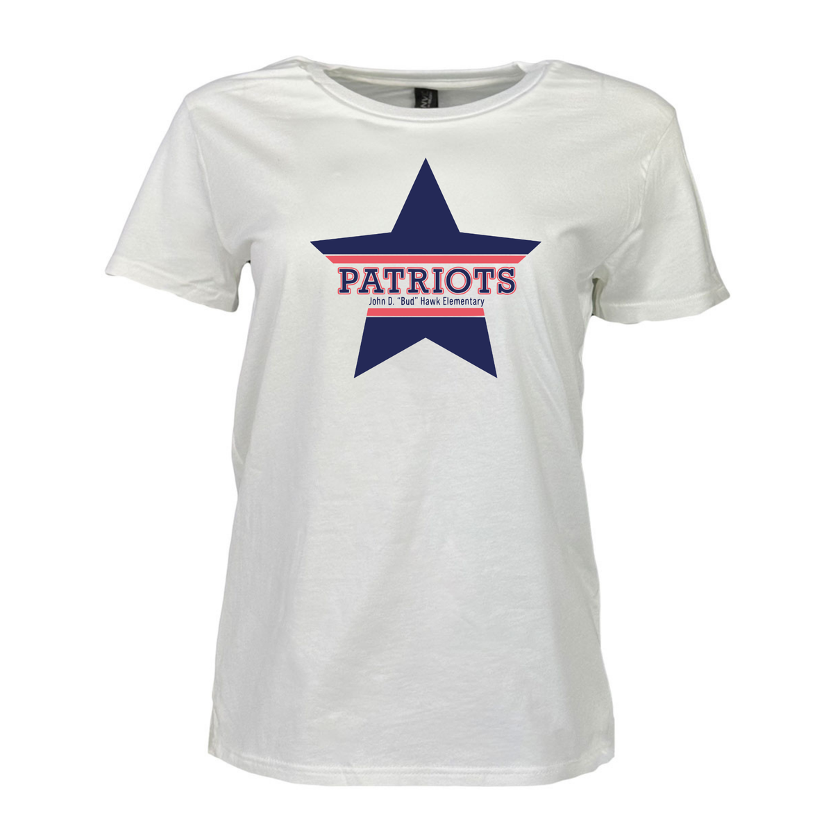 Hawk Elementary - Patriots Blue Star - Womens Tshirt