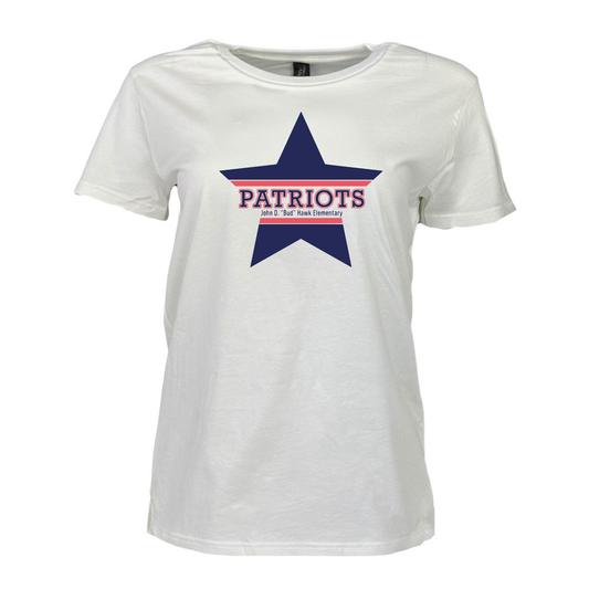 Hawk Elementary - Patriots Blue Star - Womens Tshirt