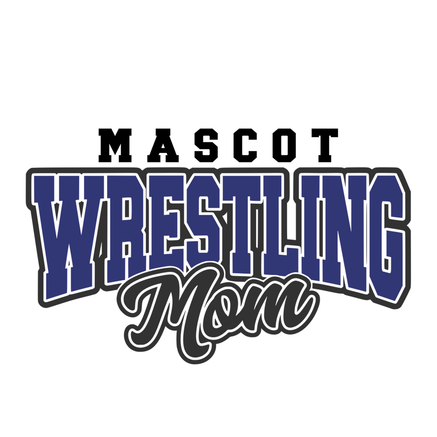 Custom Mascot Wrestling Mom - Crewneck