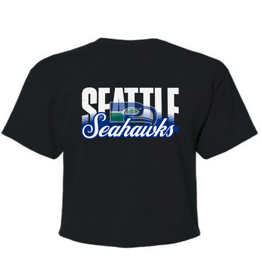 Retro Hawks - White - Womens Crop