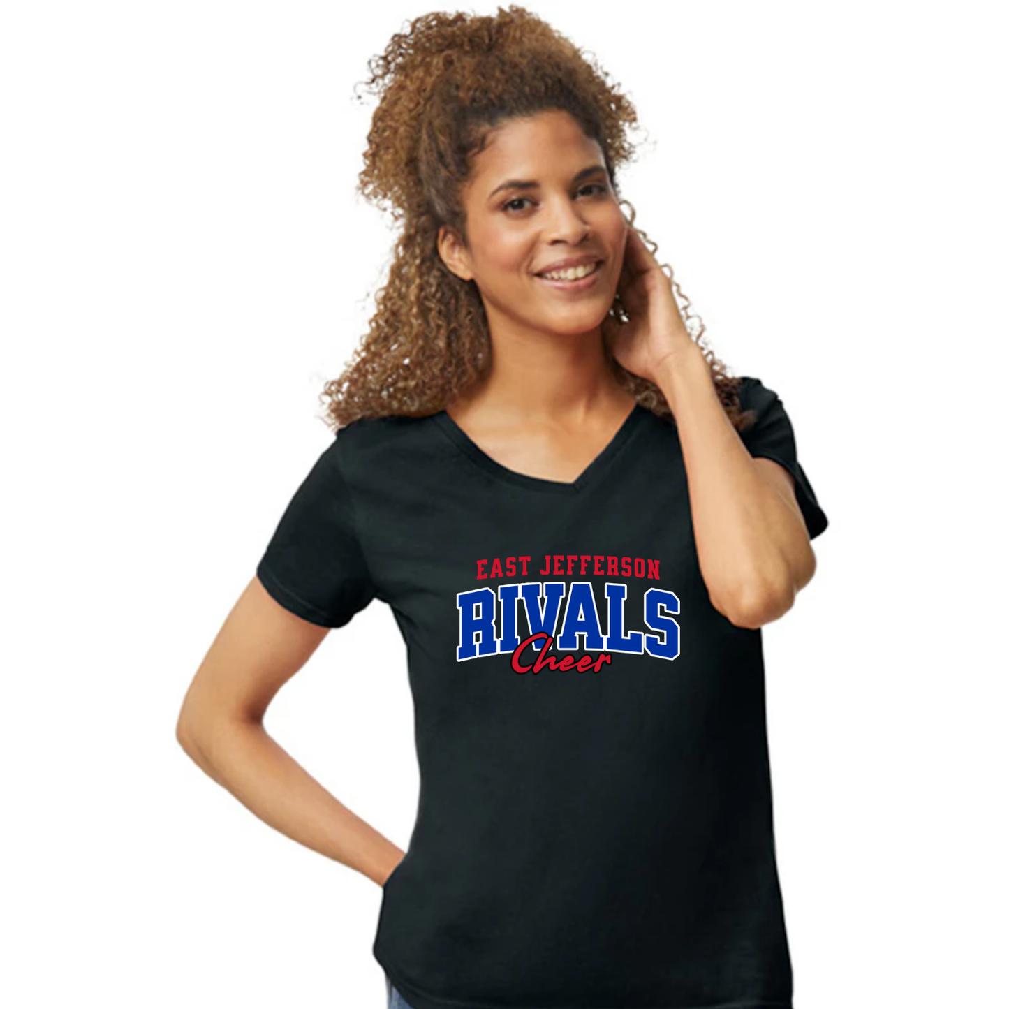 EJ Rivals Womens V neck Tshirt - Fall Sports