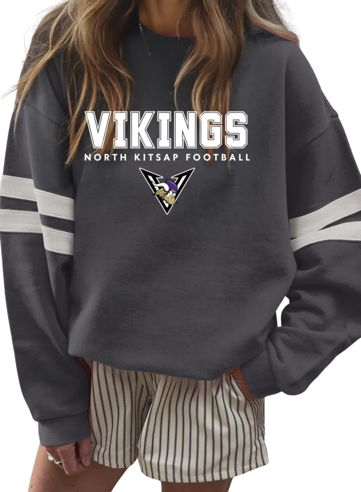 *NEW* Varsity Strip OverSized Crewneck - NK Vikings Football