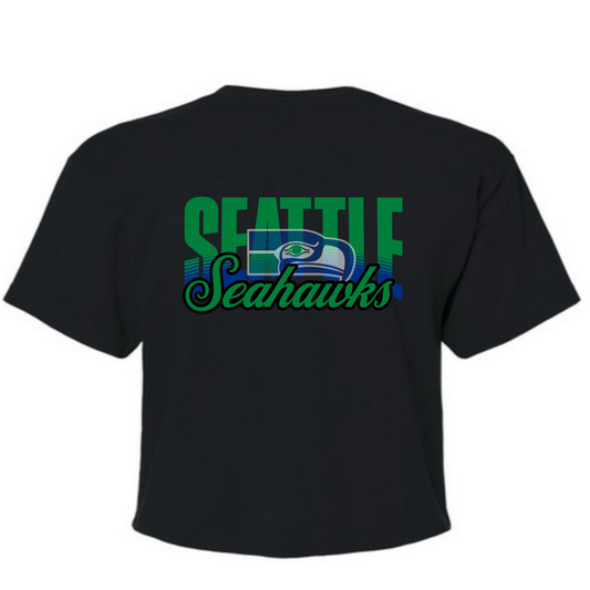 Retro Hawks - Green - Womens Crop