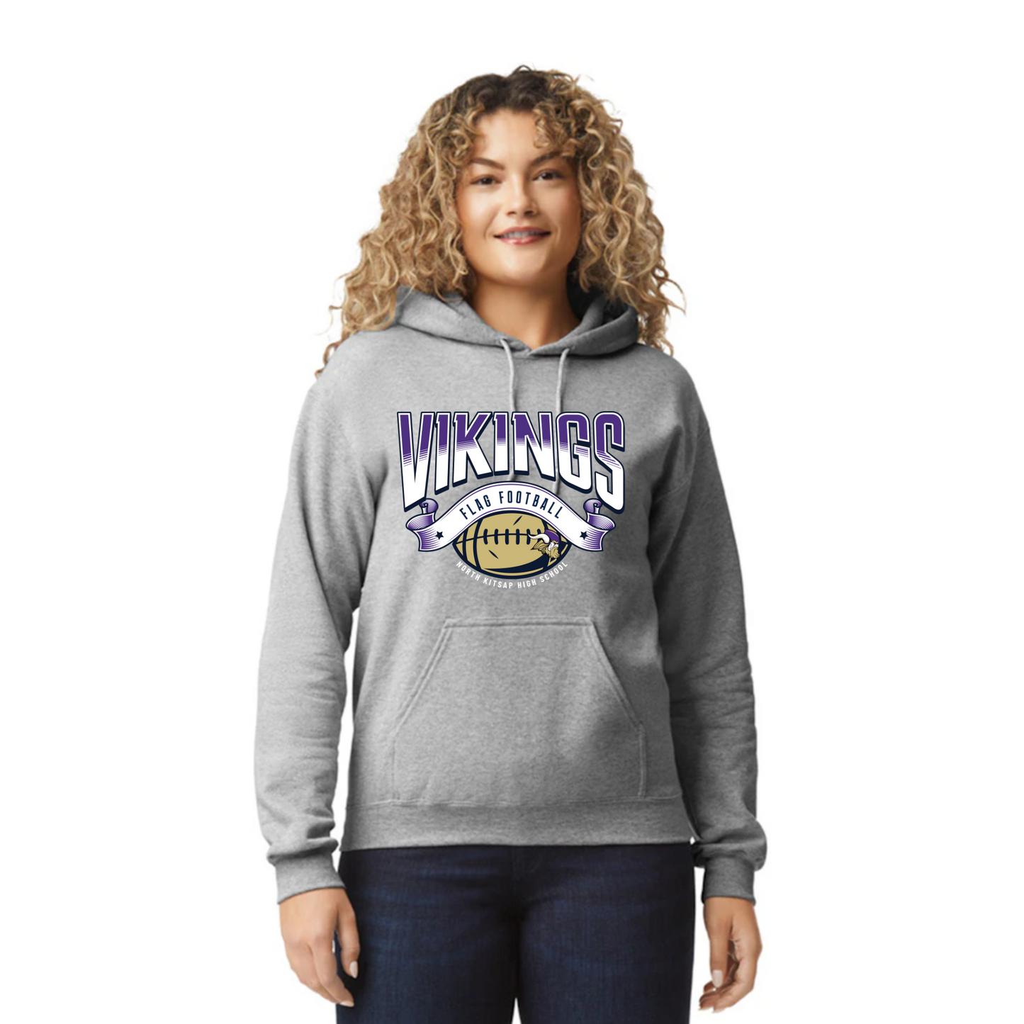 Vikings Flag Football Hoodie - Unisex