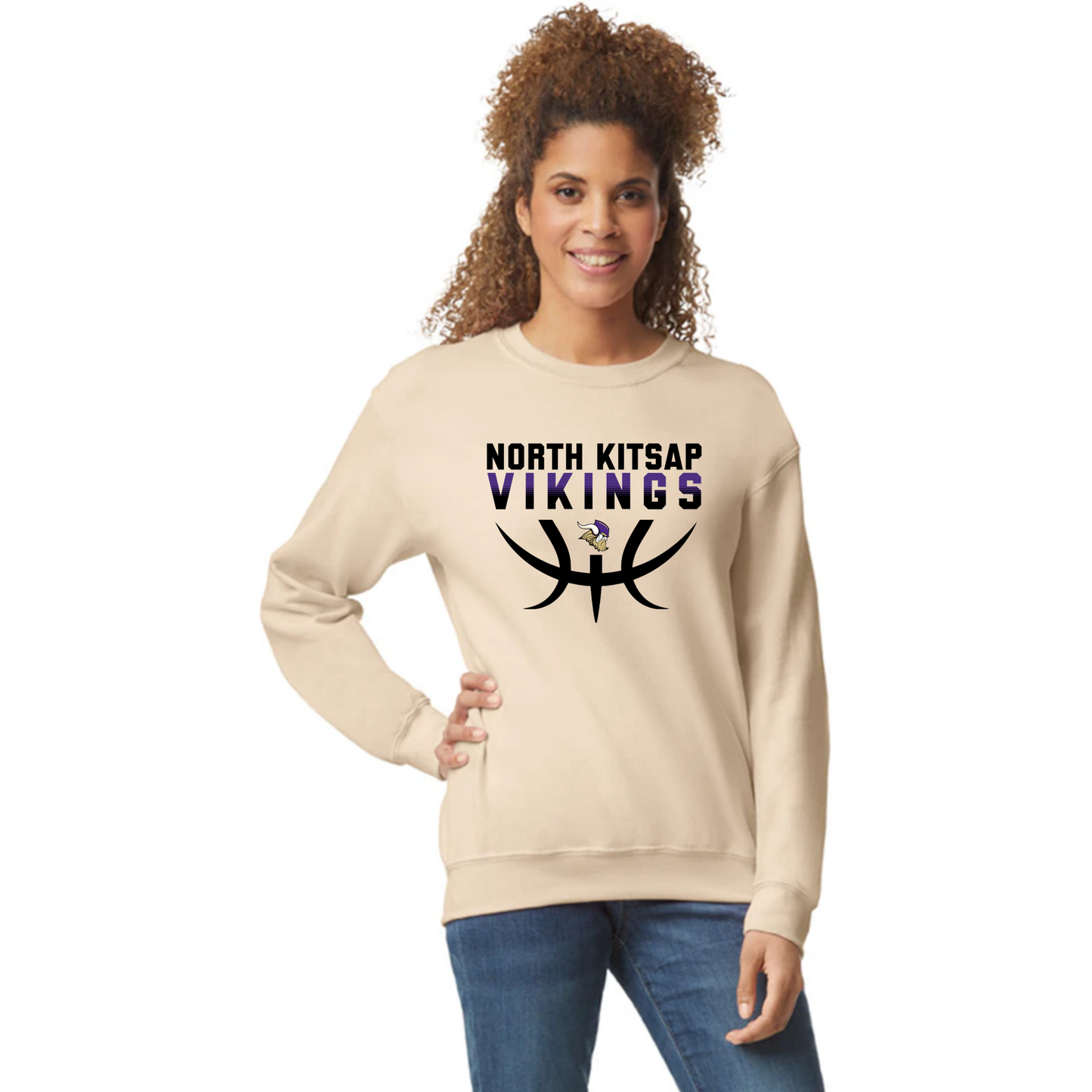 NK Basketball Stack logo Crewneck - unisex