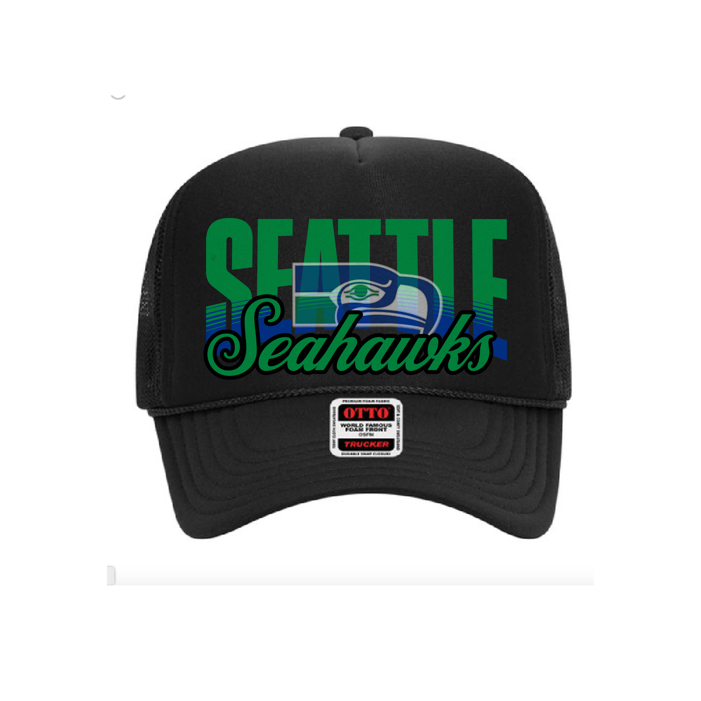 Retro Hawks Foam Hat - Black - Youth & Adult