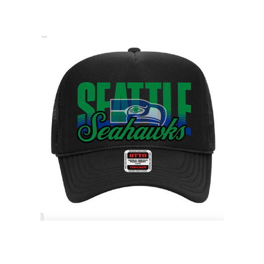 Retro Hawks Foam Hat - Black - Youth & Adult