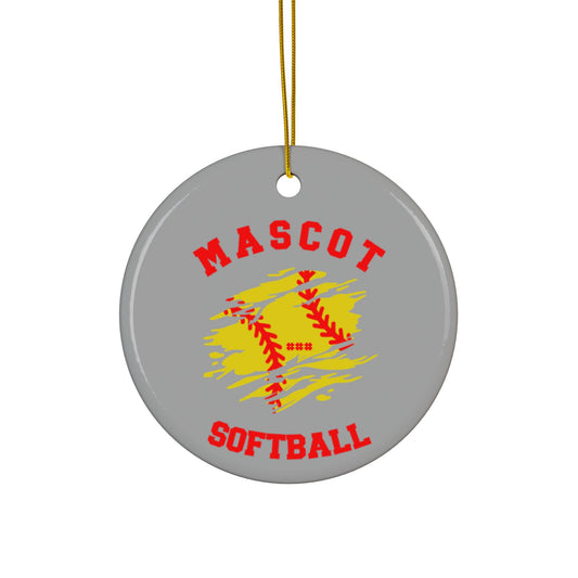 Custom Team & Name Softball Ornament