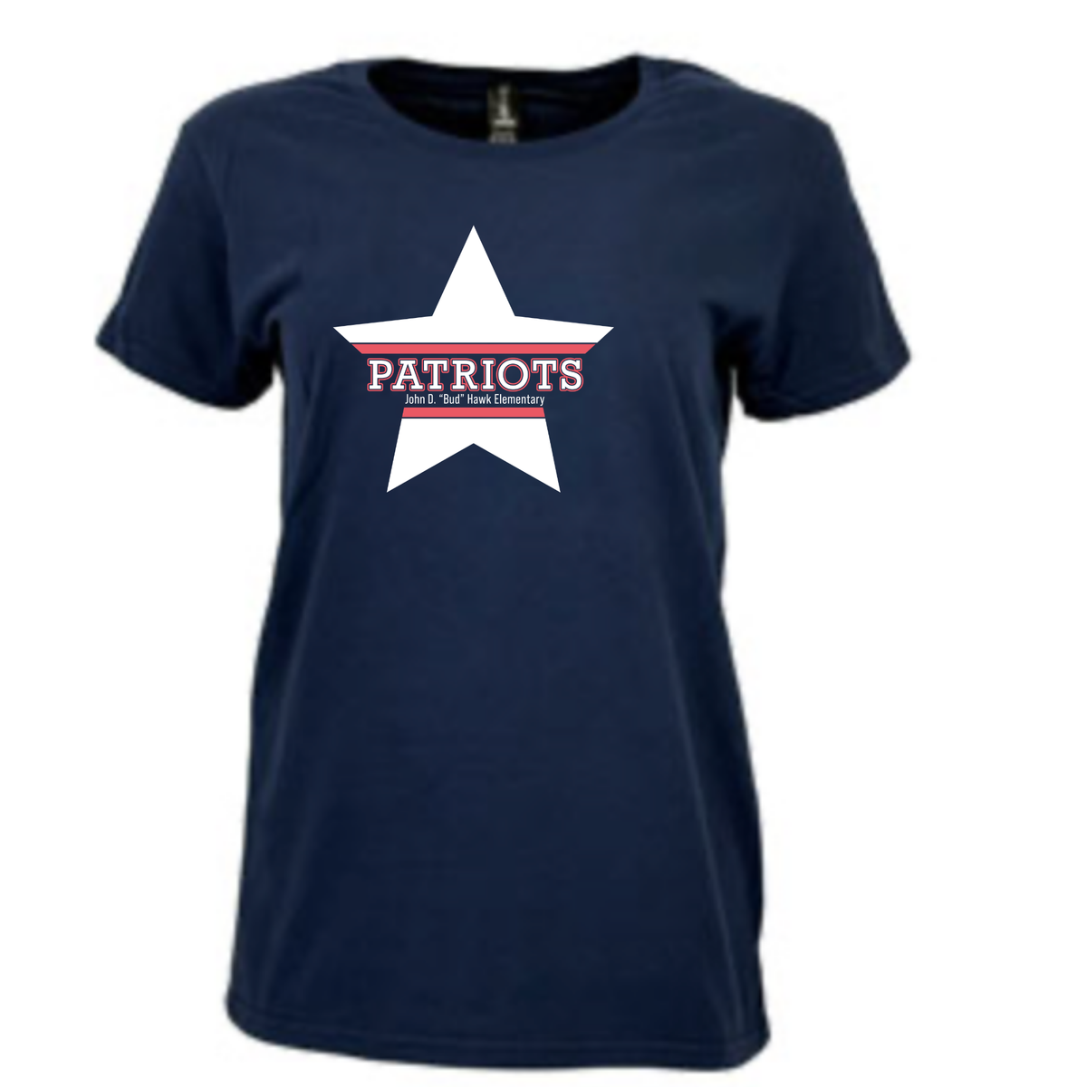 Hawk Elementary - Patriots White Star - Womens Tshirt