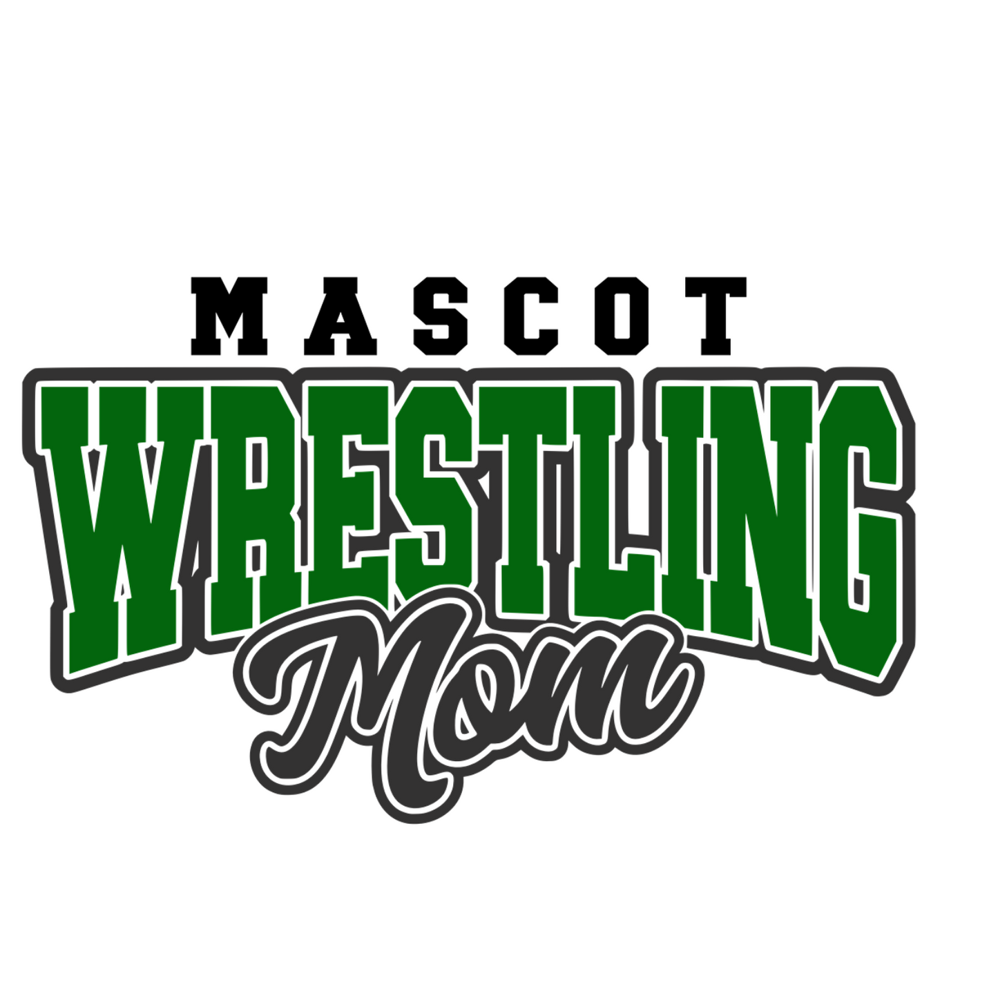 Custom Mascot Wrestling Mom - Crewneck