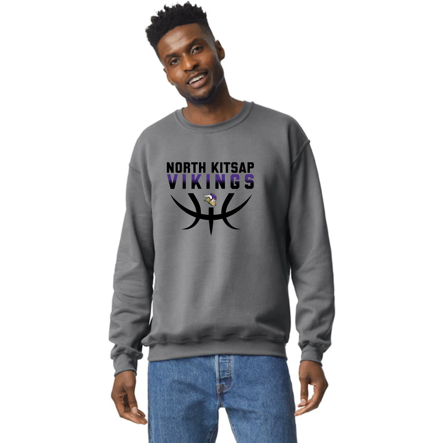 NK Basketball Stack logo Crewneck - unisex