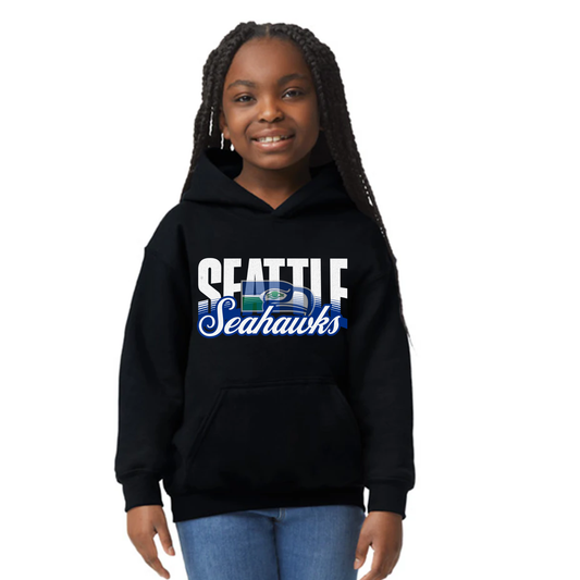 Retro Hawks - White - Youth Hoodie