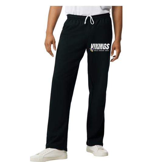Girls Soccer sweats - open bottom
