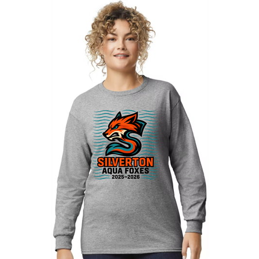 *NEW* Aqua Foxes - Cotton Long sleeve - unisex
