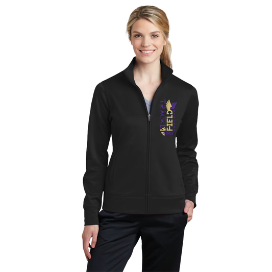 Vikings T&F - Women's Sport-Wick Fleece Full-Zip Jacket - Black