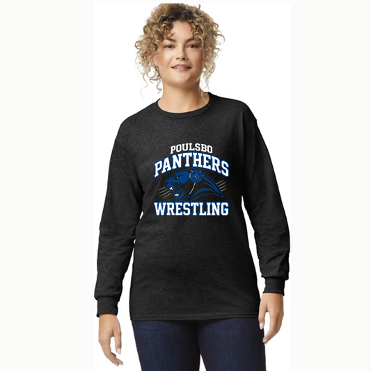 Panthers Wrestling Cotton Long Sleeve - Unisex