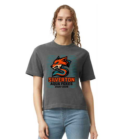 *NEW* Silverton Aqua Foxes Boxy/Crop Tshirt - Womens
