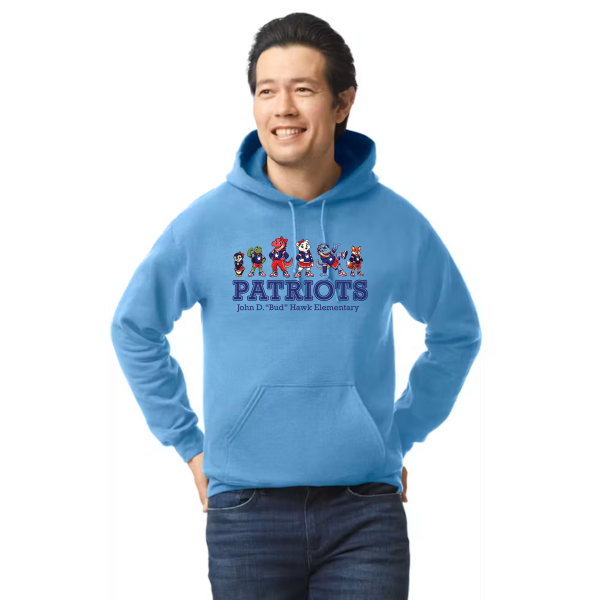 Hawk Elementary - Patriots Buddy Banner-  Adult Unisex Hoodie