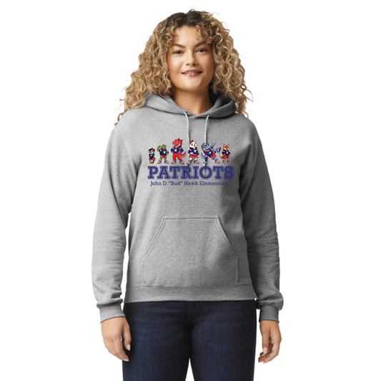 Hawk Elementary - Patriots Buddy Banner-  Adult Unisex Hoodie