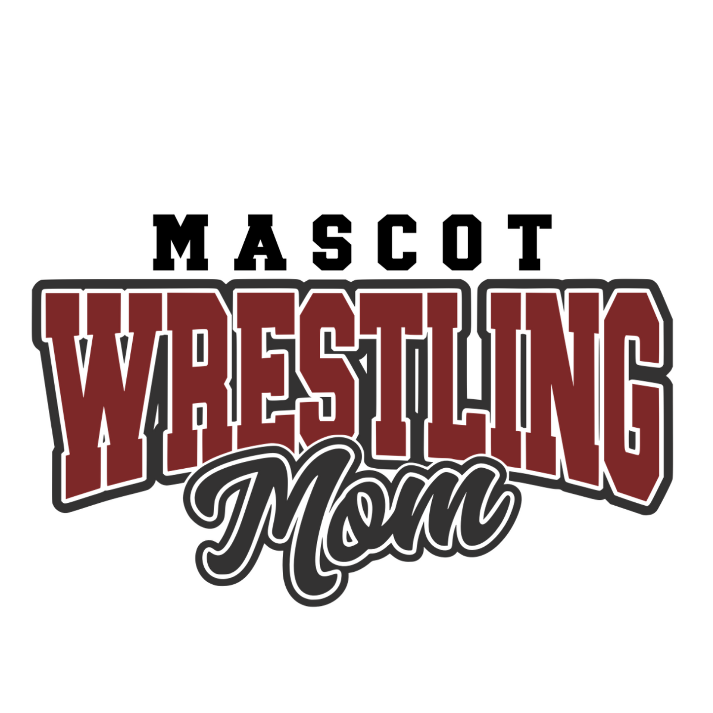 Custom Mascot Wrestling Mom - Crewneck