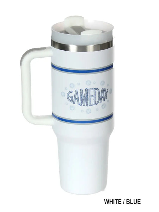 Game Day Stainless Steel Tumbler 2 Straws