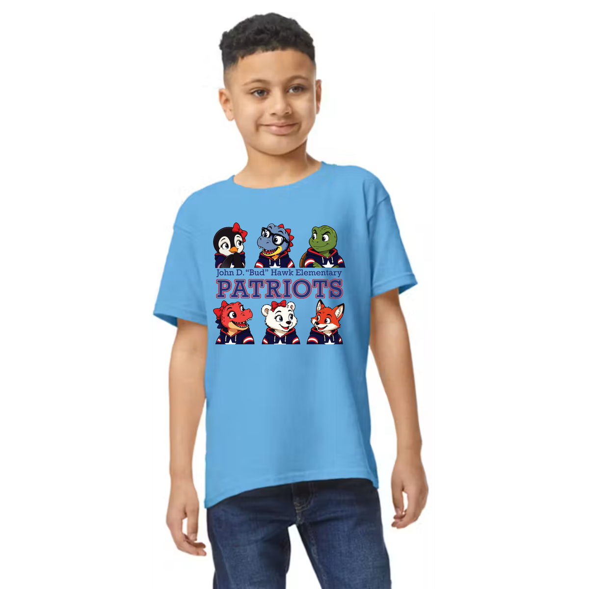 Hawk Elementary - Buddy Lock Logo - Youth TShirt