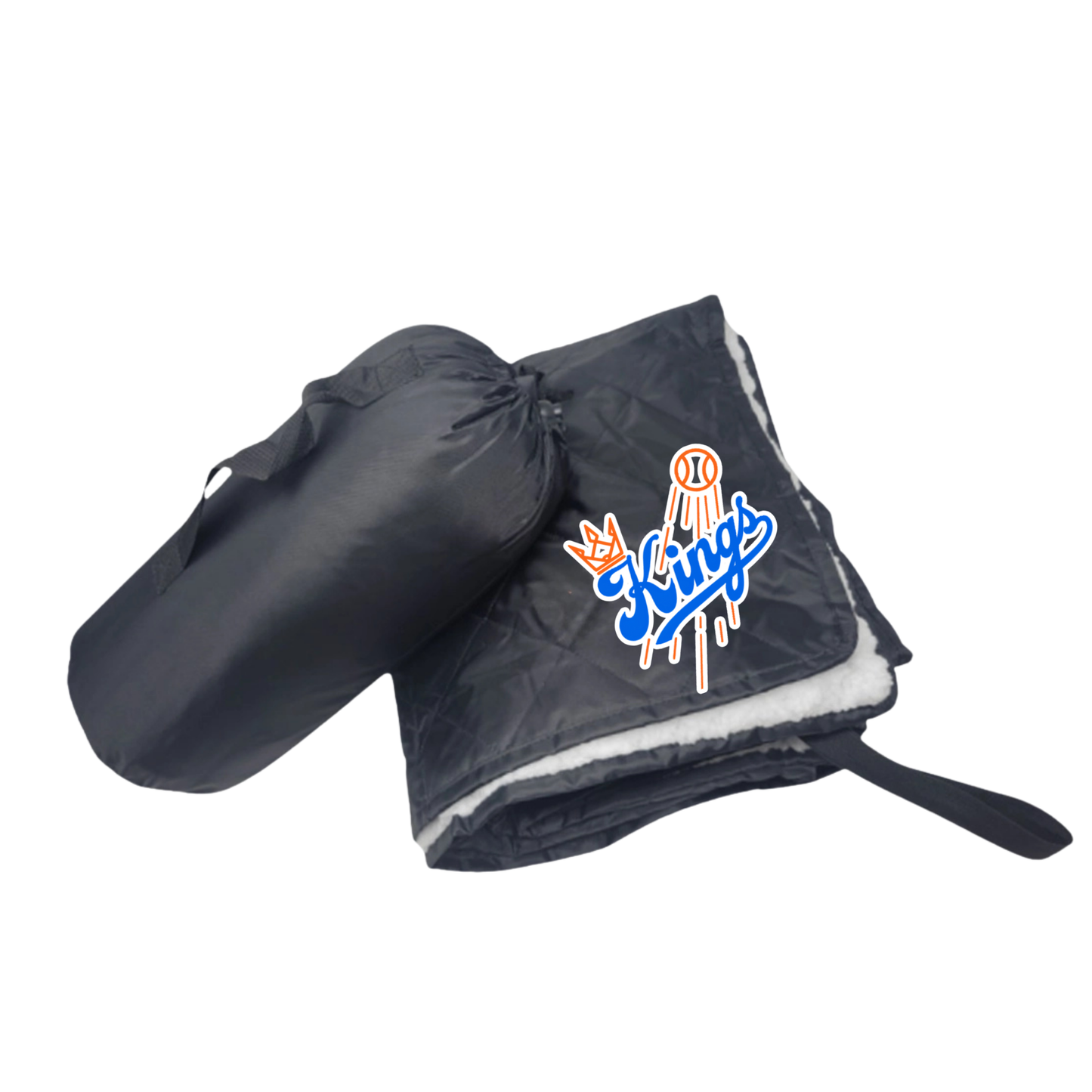 *NEW* Kings Baseball - Waterproof Sherpa Blanket - Black
