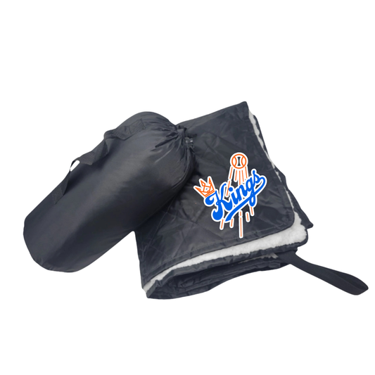 *NEW* Kings Baseball - Waterproof Sherpa Blanket - Black