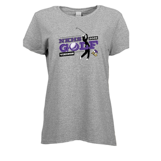NK Vikings Golf  - Womens Vneck Tshirt