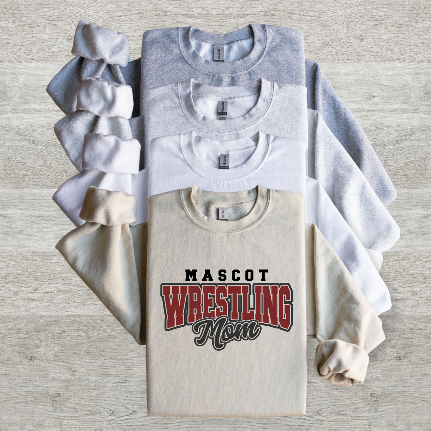 Custom Mascot Wrestling Mom - Crewneck