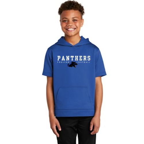 Panthers Football  - Fleece Short Sleeve Hoodie Adult & Youth