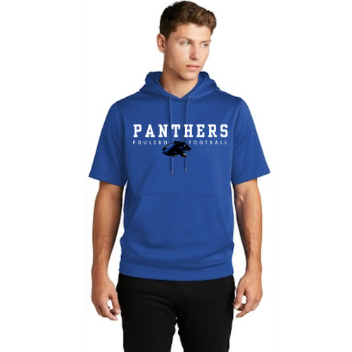 Panthers Football  - Fleece Short Sleeve Hoodie Adult & Youth