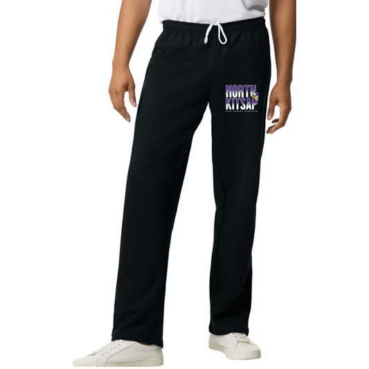 North Kitsap Athletic Stack Logo - Open leg sweats