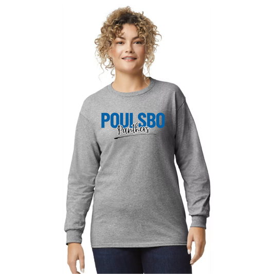 Poulsbo Panthers Cotton Long Sleeve - Unisex