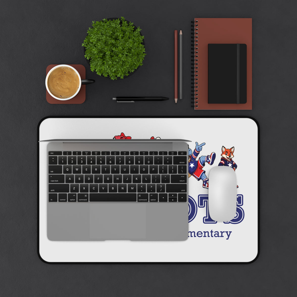 Hawk Elementary Patriots Buddies, Banner Logo Desk Mat
