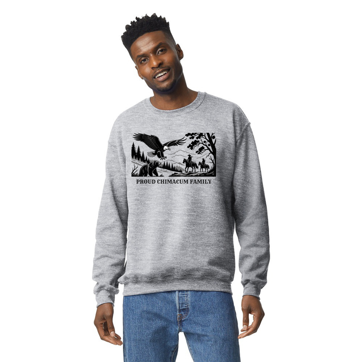 Proud Chimacum Family - Adult Unisex Crewneck