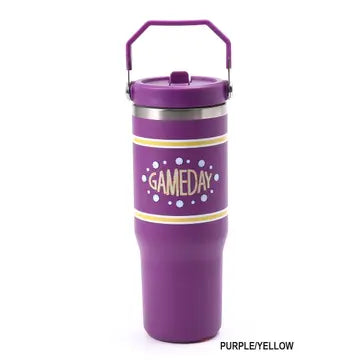 Game Day 30oz Stainless Steel Flip Straw Tumbler