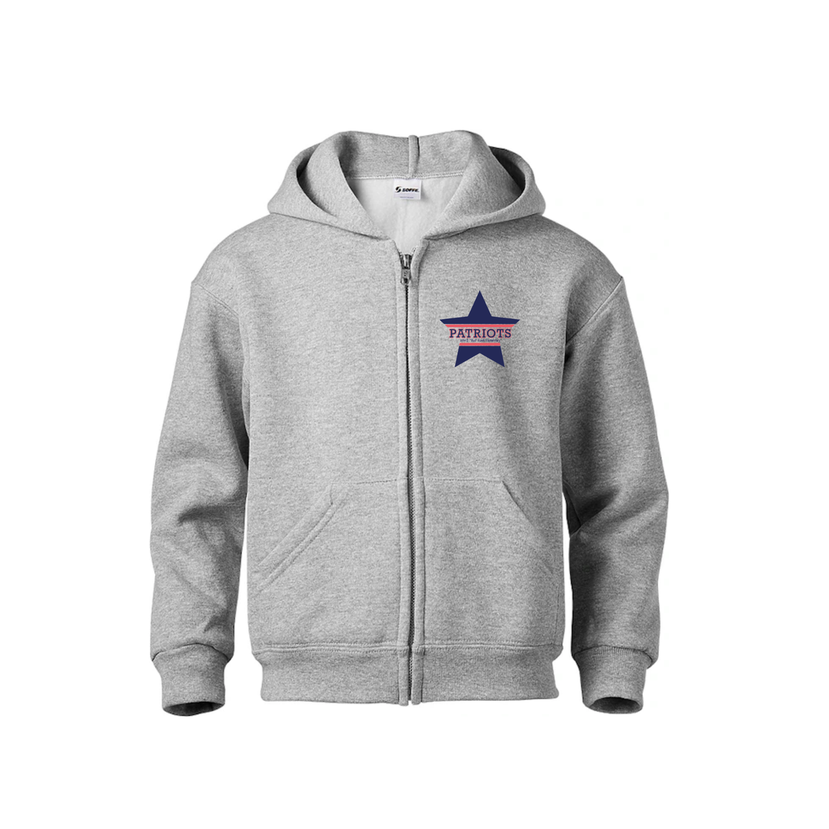 Hawk Elementary - Patriots Buddies - Front/Back - Zip-Up Hoodie Jacket - Youth