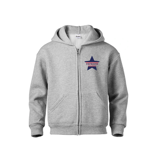 Hawk Elementary - Patriots Buddies - Front/Back - Zip-Up Hoodie Jacket - Youth