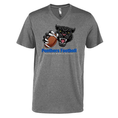 Panther Fan Football T-shirt - Unisex V neck