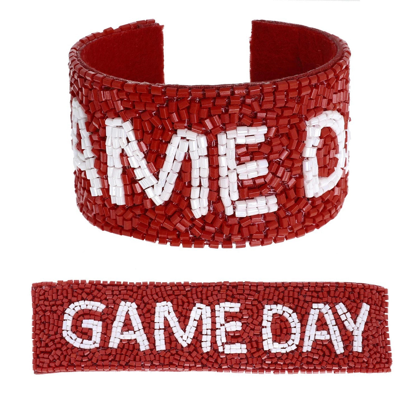 Game Day Beaded Cuff Bracelet