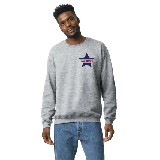 Hawk Elementary - Patriots Buddies - Front/Back- Adult Unisex Crewneck