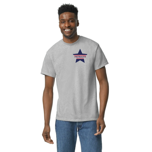 Hawk Elementary - Patriots Buddies - Front/Back -  Unisex Adult Tshirt