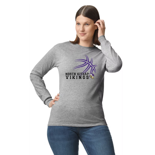 NK Basketball Long Sleeve - purple logo - Unisex