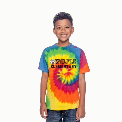 *NEW* Wolfle Banner Logo - Tie dye - Youth