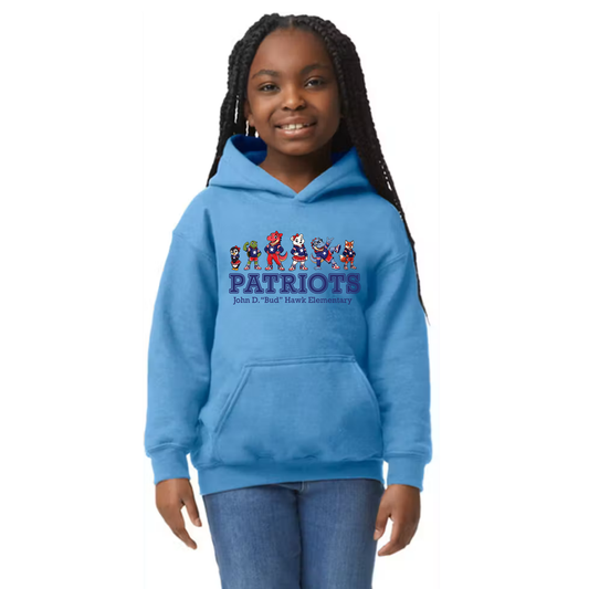 Hawk Elementary - Patriots Buddy Banner - Youth Hoodie