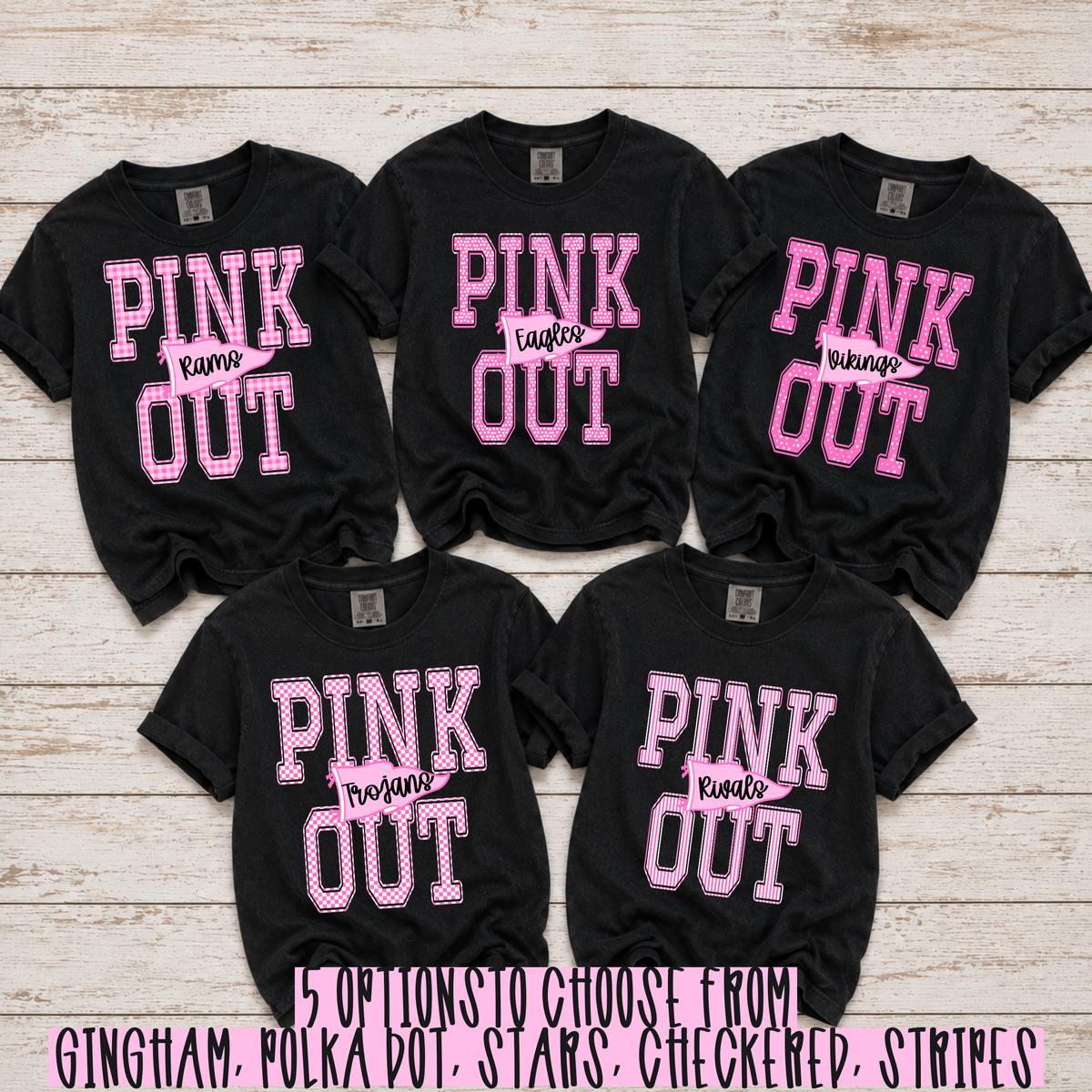 PINK OUT PENNANT - Custom Mascot