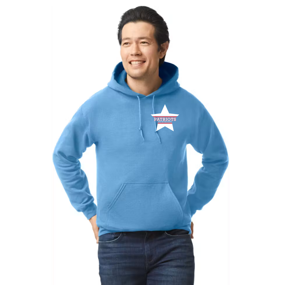 Hawk Elementary - Patriots Buddies - Front/Back - Adult Unisex Hoodie